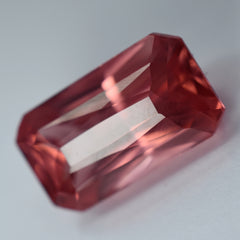 Natural 9.35 Ct Sapphire Padparadscha Emerald Cut Loose Gemstone CERTIFIED