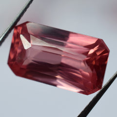 Natural 9.35 Ct Sapphire Padparadscha Emerald Cut Loose Gemstone CERTIFIED