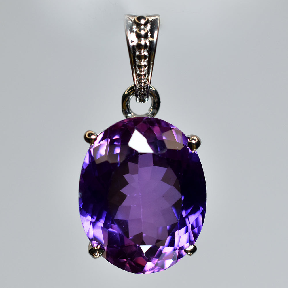sterling silver sapphire pendant