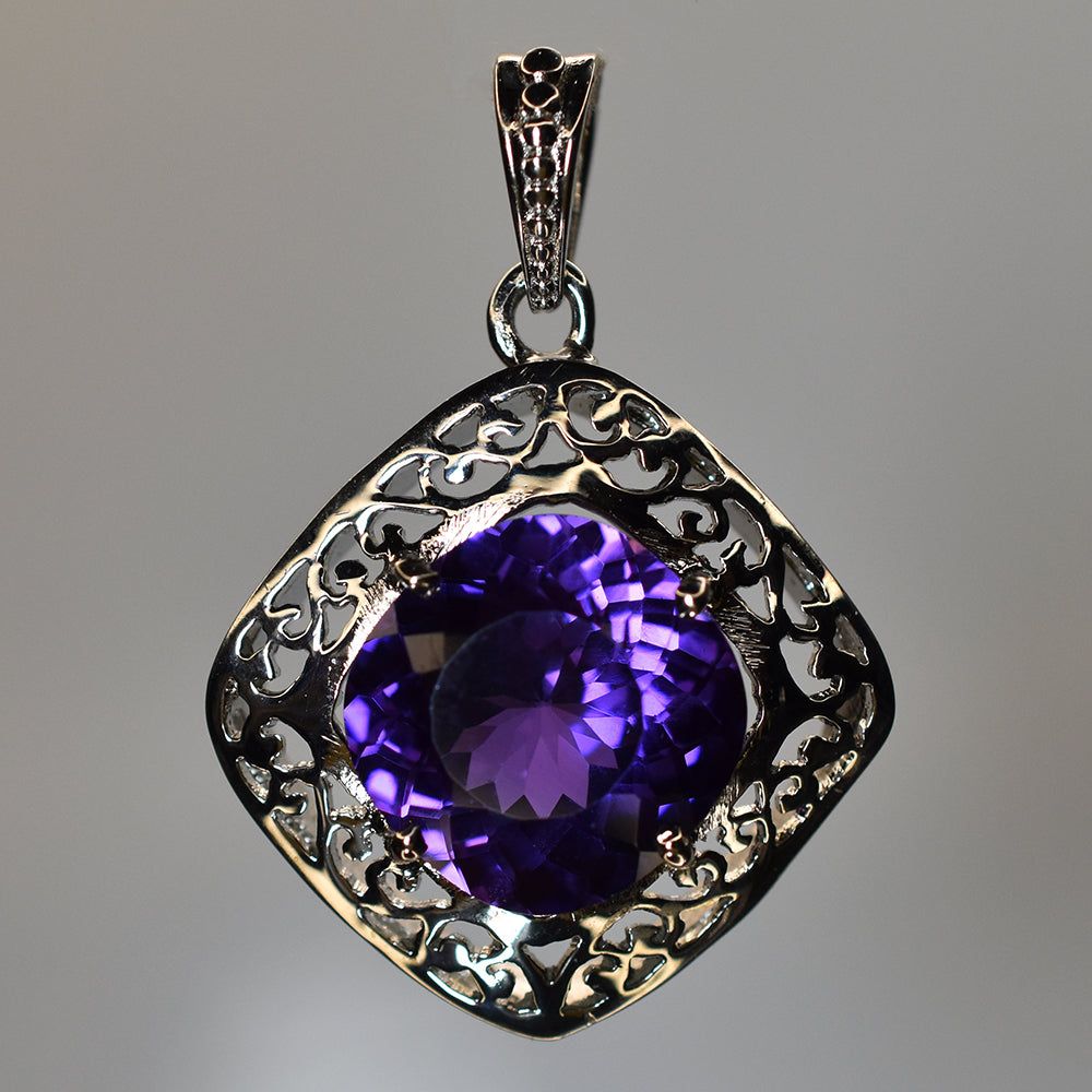 925 Sterling Silver 34 Ct Pendant Color Change Sapphire Natural CERTIFIED Gems