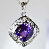 925 Sterling Silver 34 Ct Pendant Color Change Sapphire Natural CERTIFIED Gems