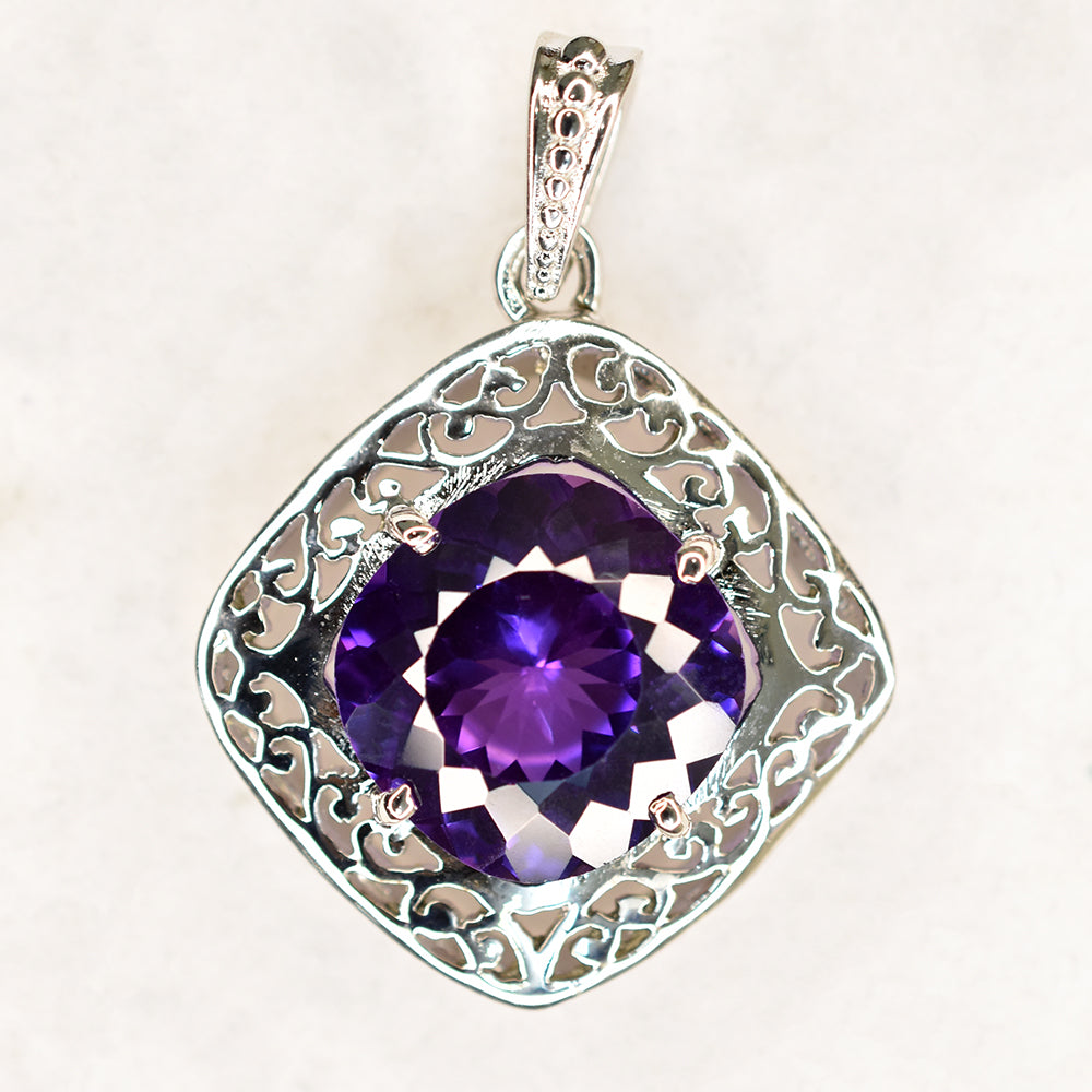 925 Sterling Silver 34 Ct Pendant Color Change Sapphire Natural CERTIFIED Gems