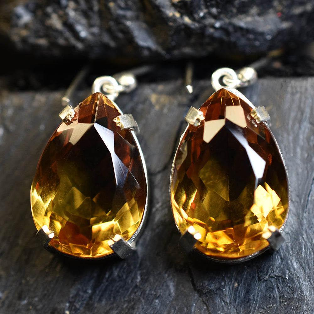 Natural 65.55 Ct CERTIFIEED 7 Color Change Alexandrite PEAR Earring Pair Gems