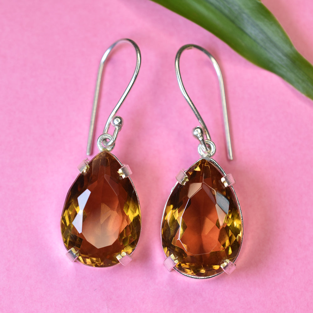 Natural 65.55 Ct CERTIFIEED 7 Color Change Alexandrite PEAR Earring Pair Gems
