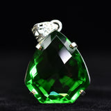 sterling silver emerald pendant