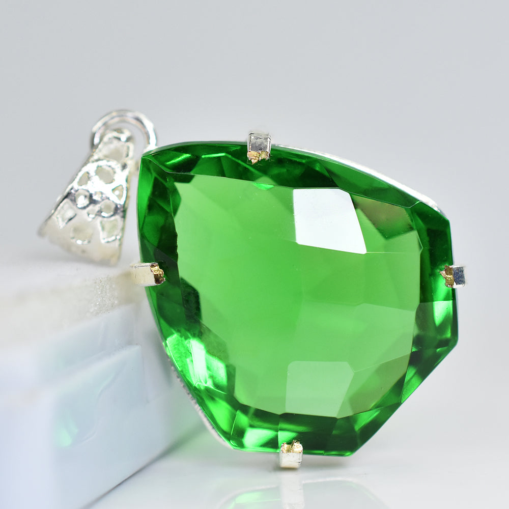 natural emerald pendant