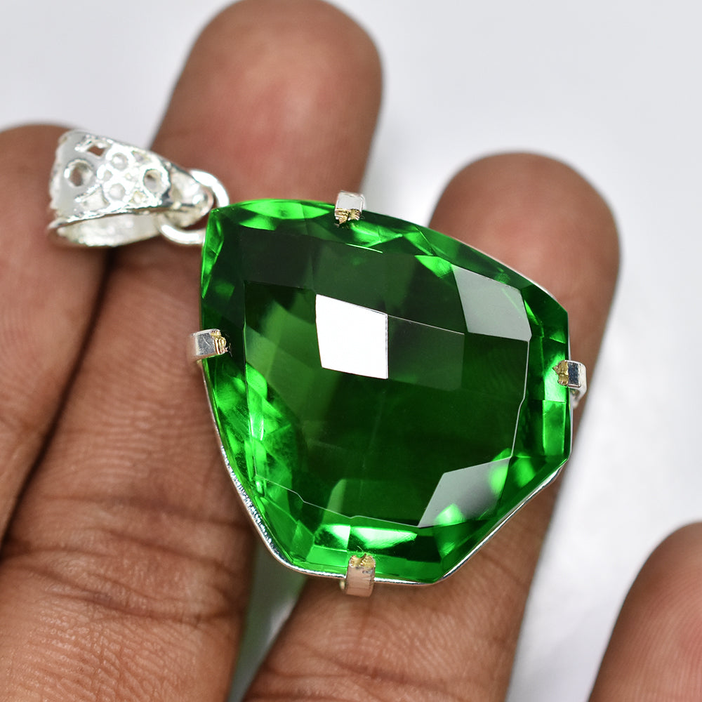 handmade emerald pendant