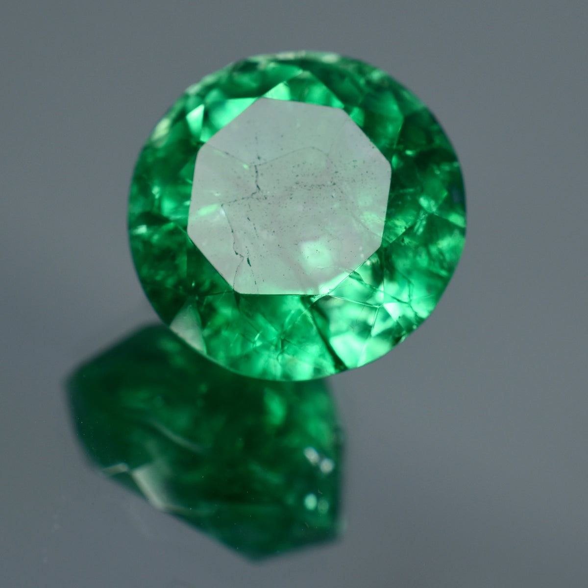 10.70 Carat Round Cut Natural Green Emerald Loose Gemstone CERTIFIED