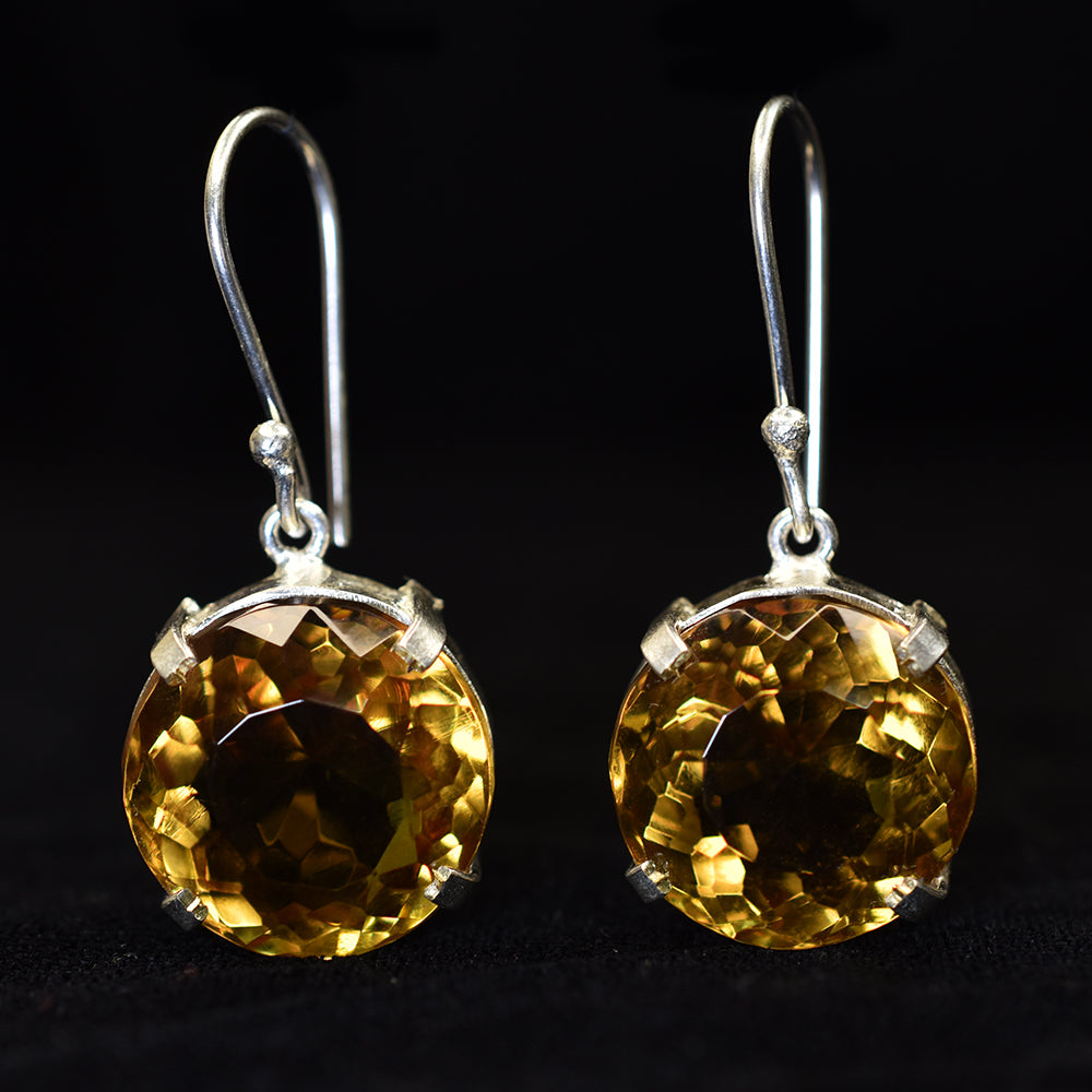 A+ CERTIFIED Natural 72.65 Ct 7 Color Alex Round Cut Gemstone Earring Pair