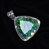 Lab Created 68.45 Ct Trillion Cut Monarch Opal Certified Rare Gemstone Pendant