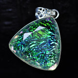 Lab Created 68.45 Ct Trillion Cut Monarch Opal Certified Rare Gemstone Pendant