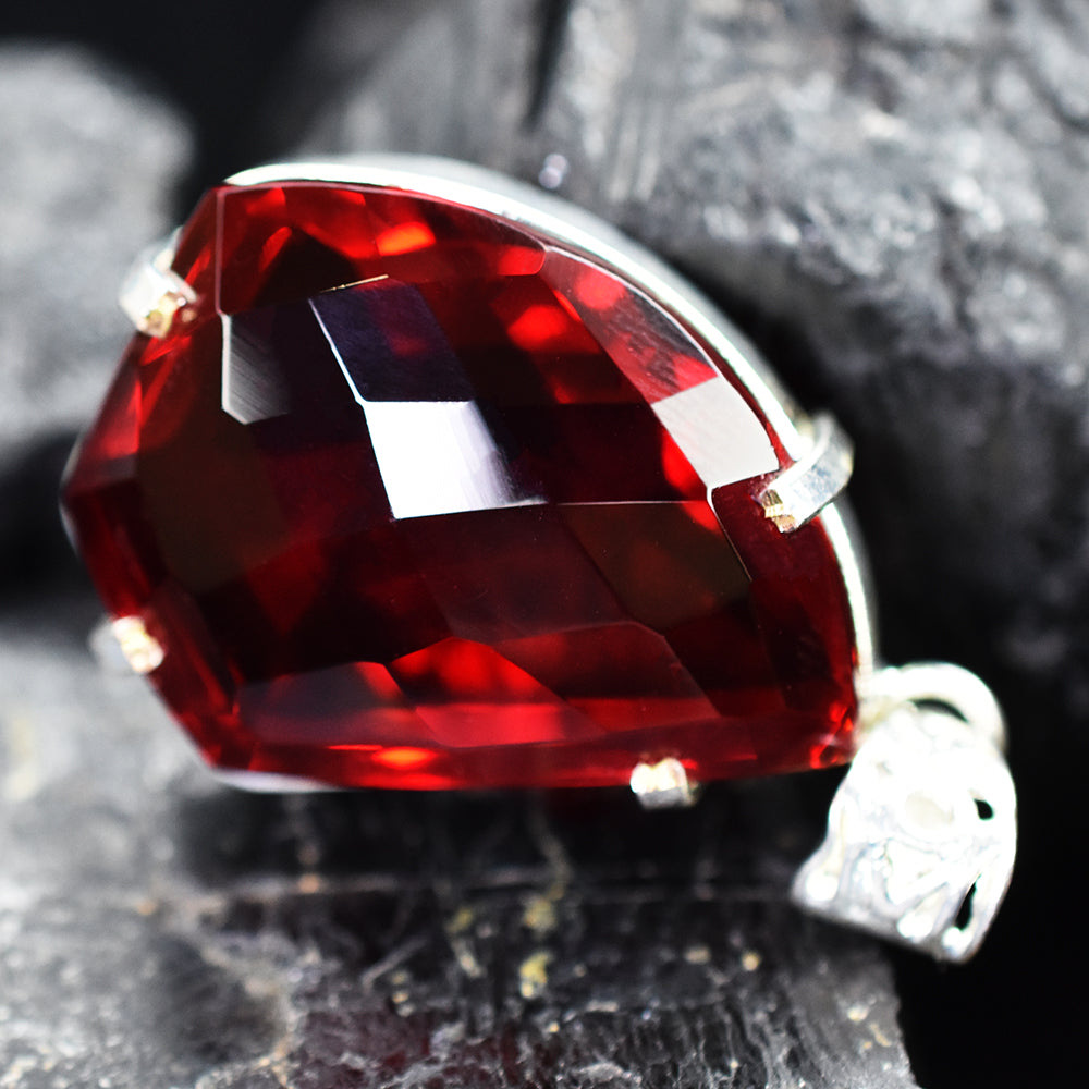 handmade ruby pendant