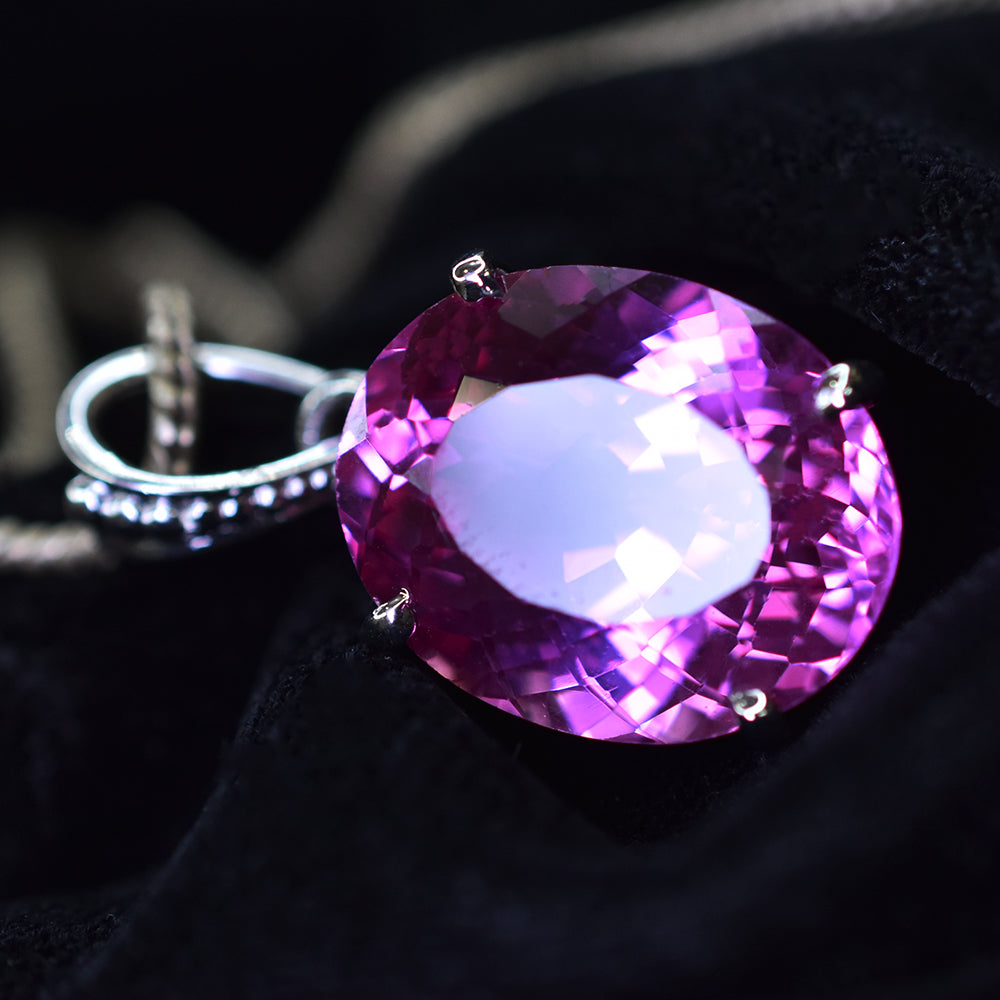 sterling silver tourmaline pendant