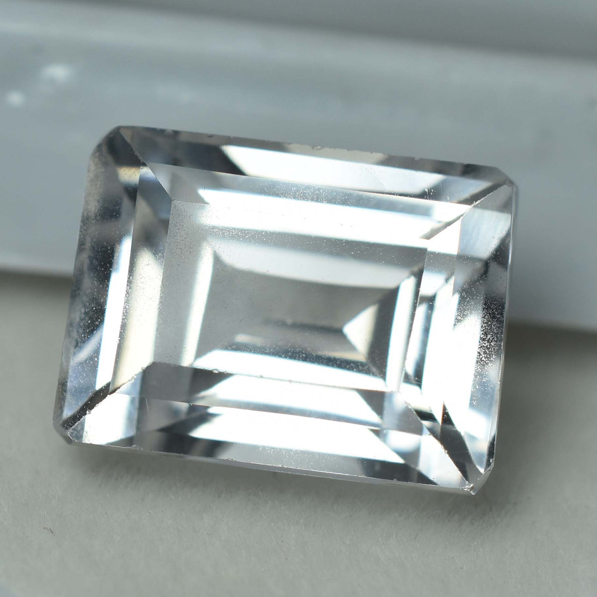 9.00 Ct Natural Ceylon Sapphire White Emerald Cut CERTIFIED Loose Gemstone