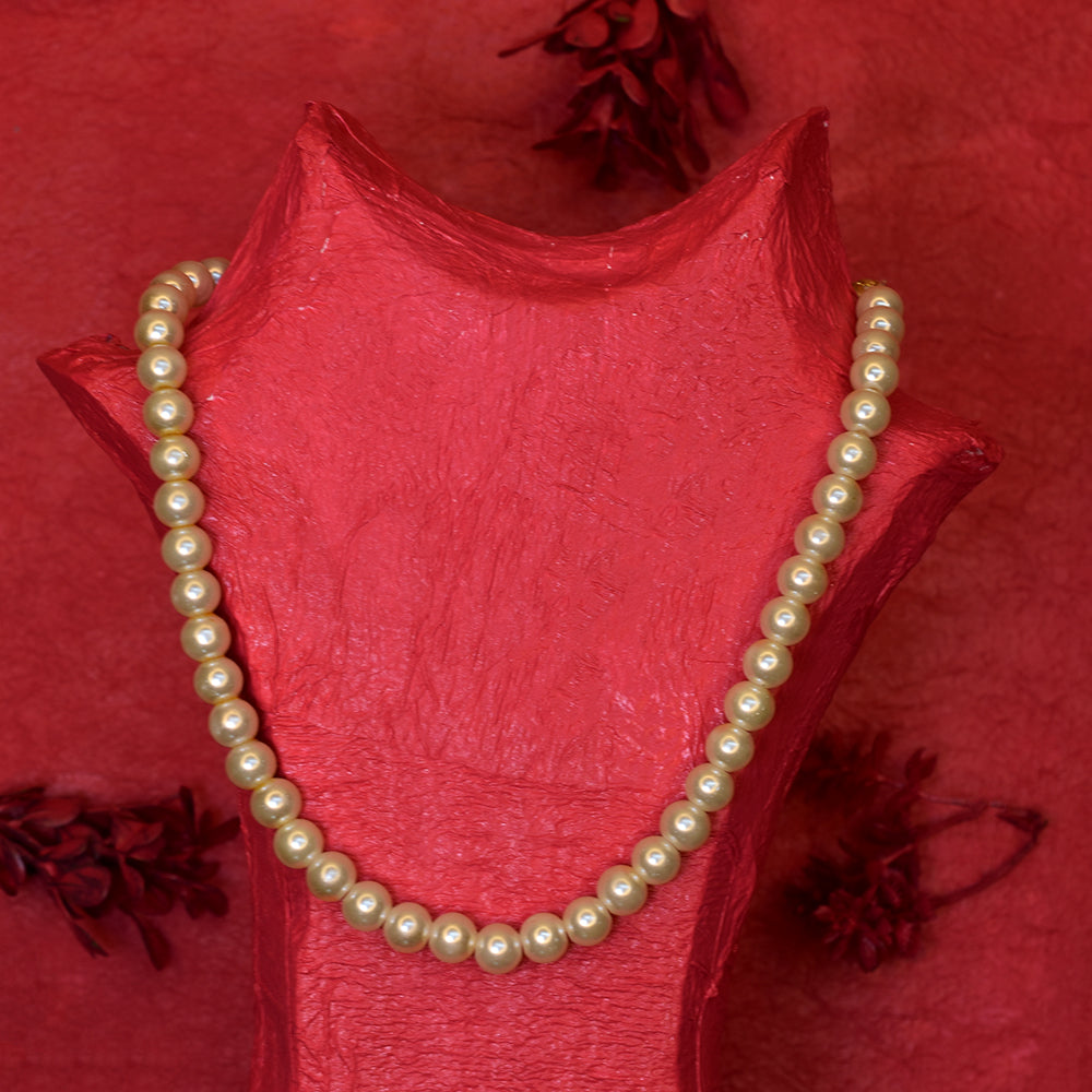 Natural Pearl 172.29 Ct Round with Adjustable Gold Thread 50 Gems Clasp Jewelry