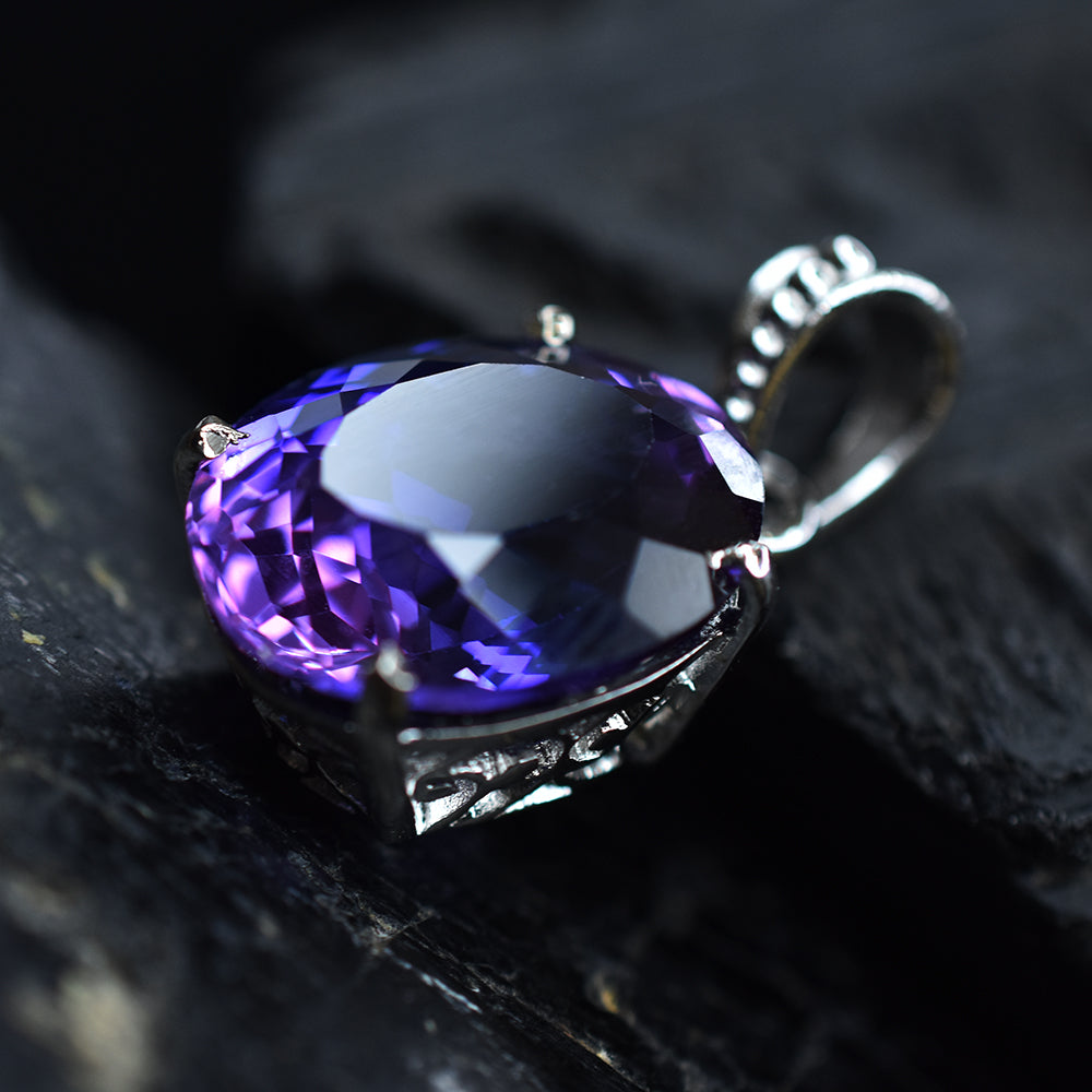 silver tanzanite pendant India
