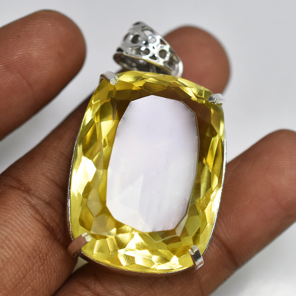 handmade topaz pendant