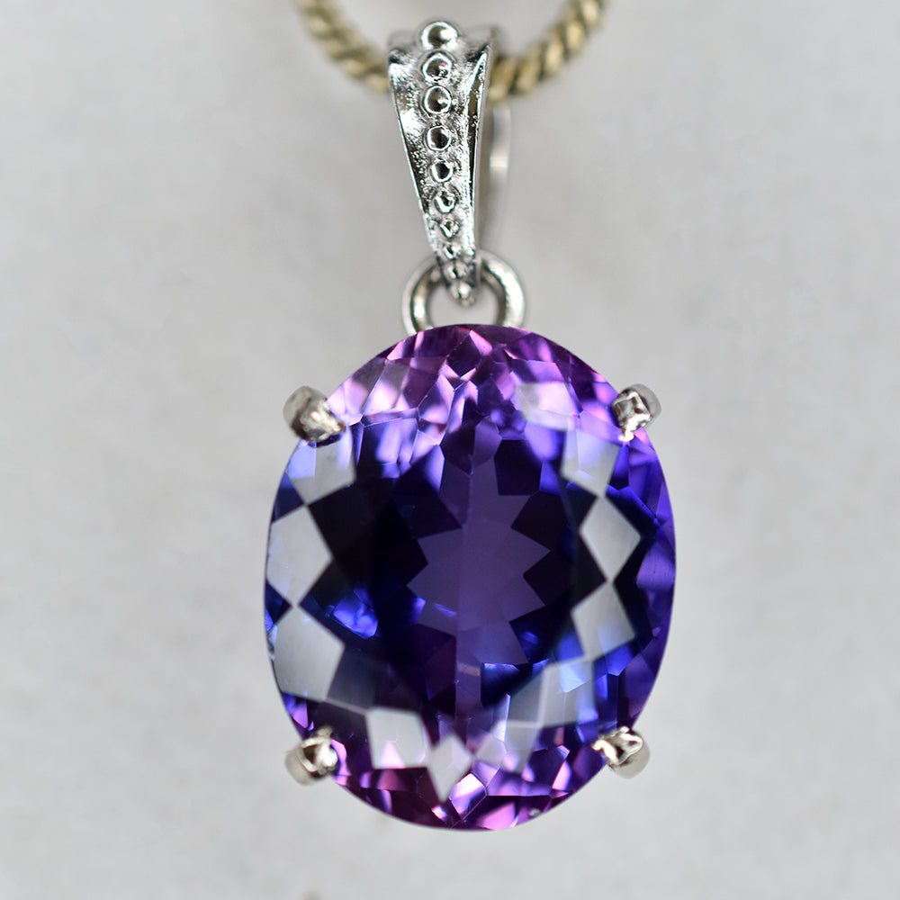 sterling silver tanzanite pendant