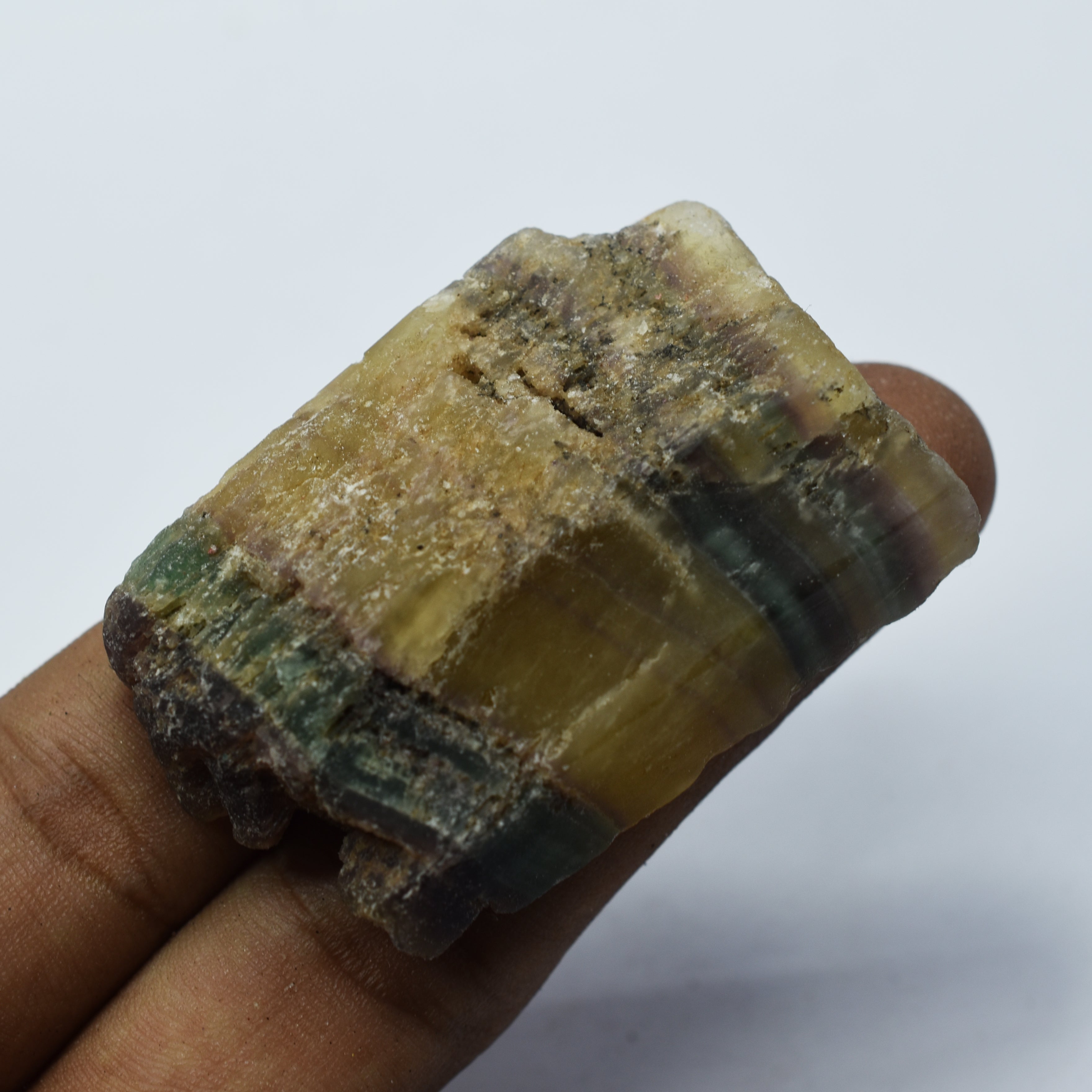 250 Ct Uncut Rough CERTIFIED Loose Gemstone Natural Multi Color Fluorite Stone