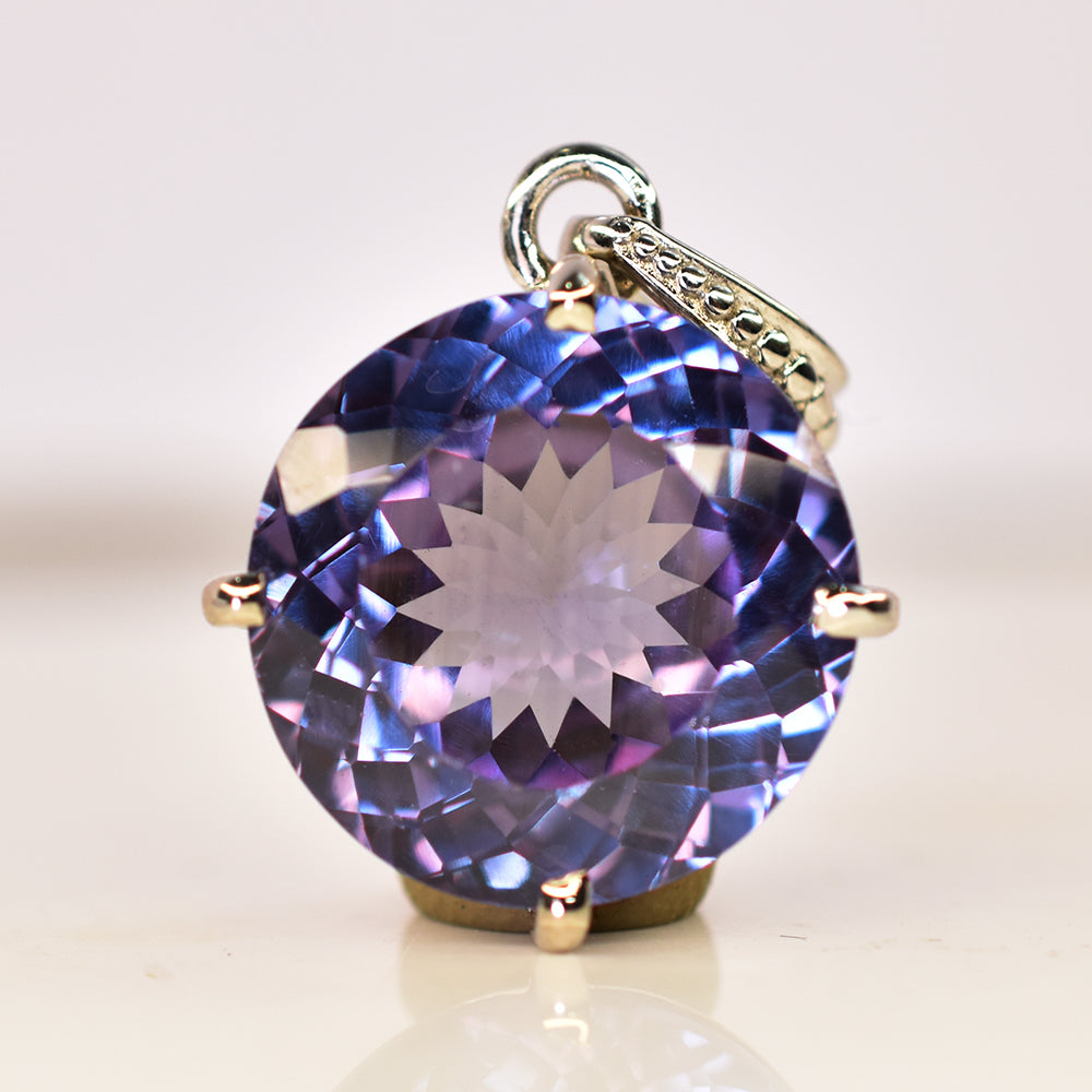 925 Sterling Silver Natural Pendant 36 Ct Color Change Alexandrite CERTIFIED