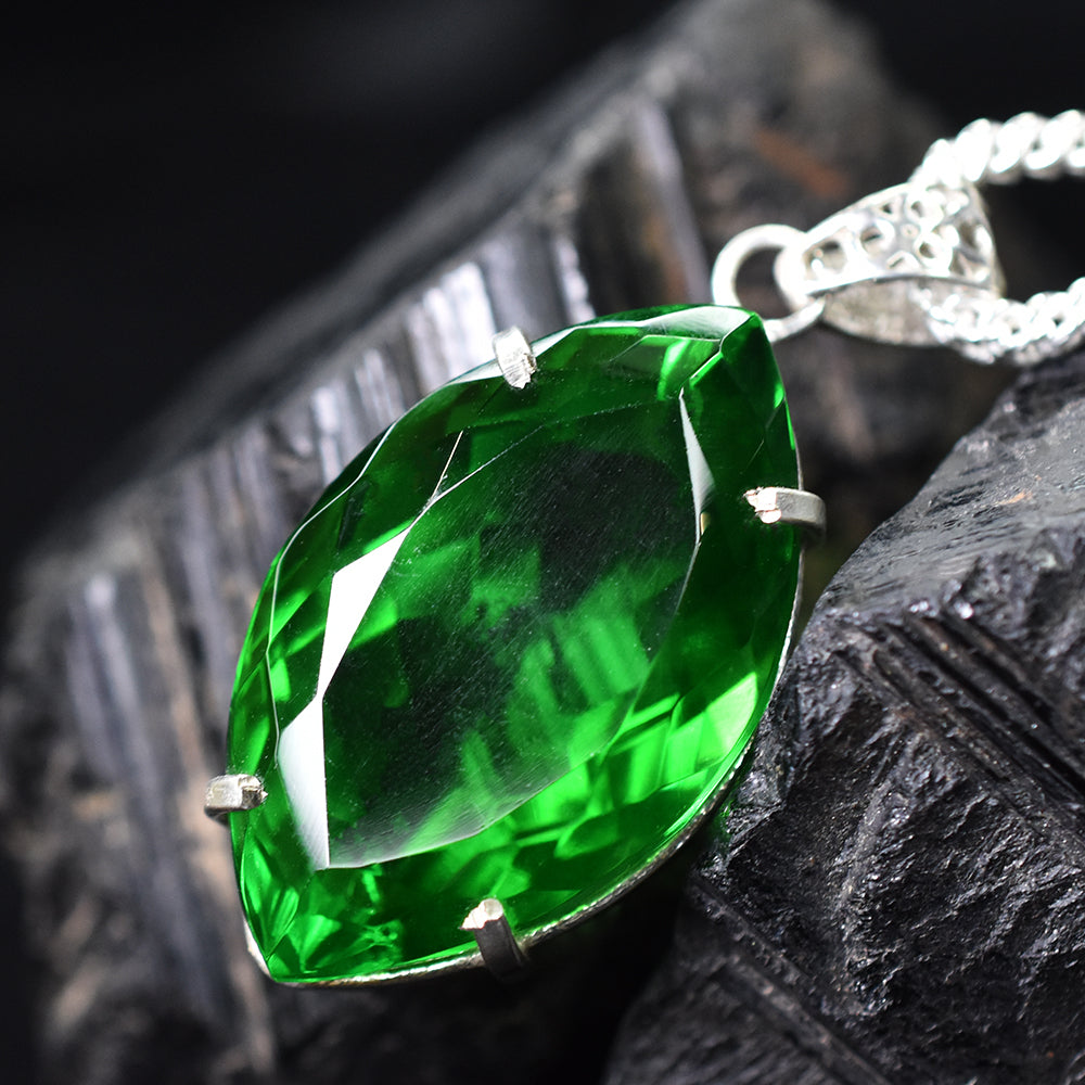silver topaz pendant India