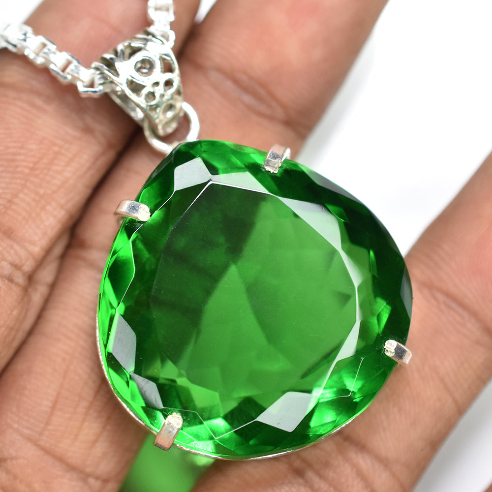 sterling silver topaz pendant