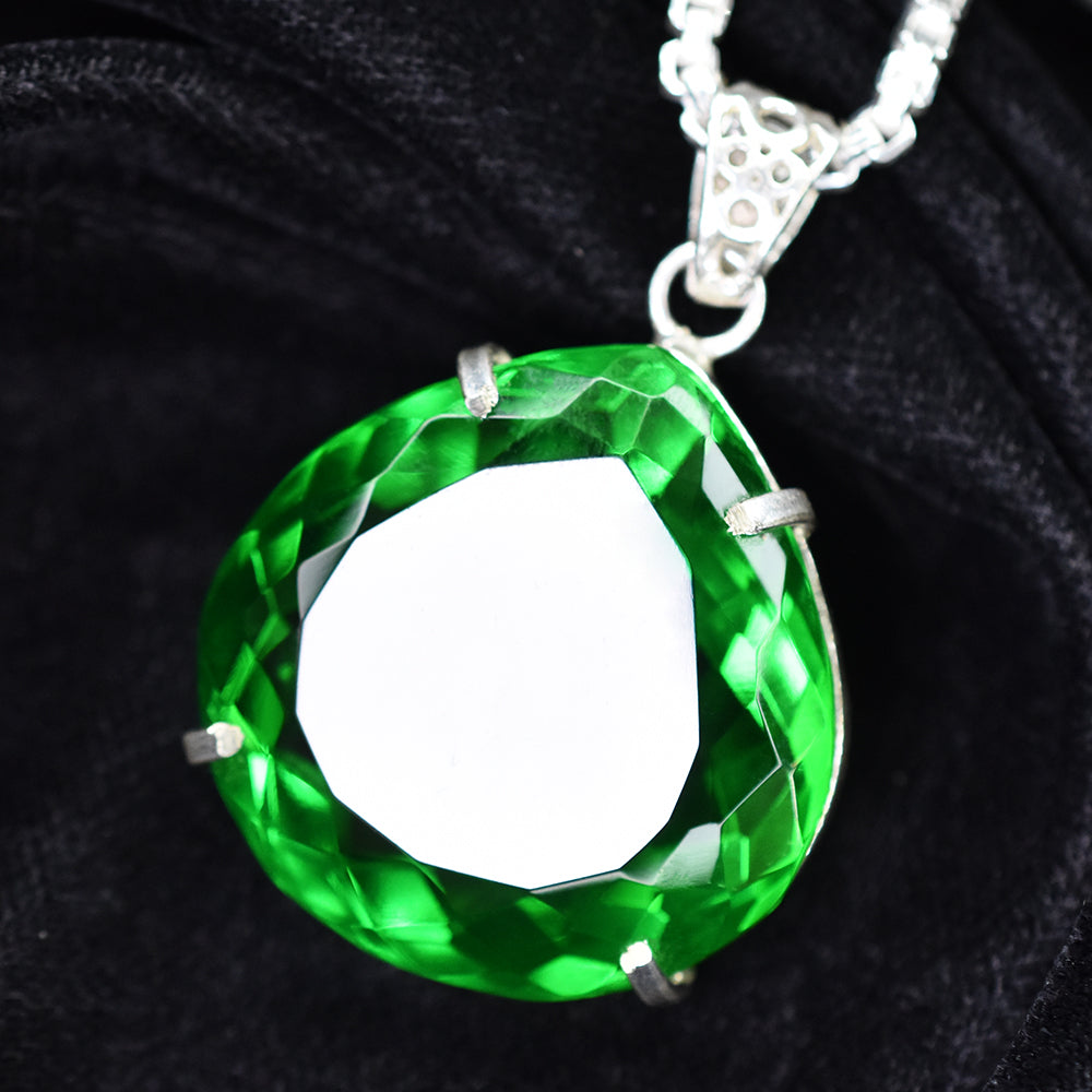silver topaz pendant India