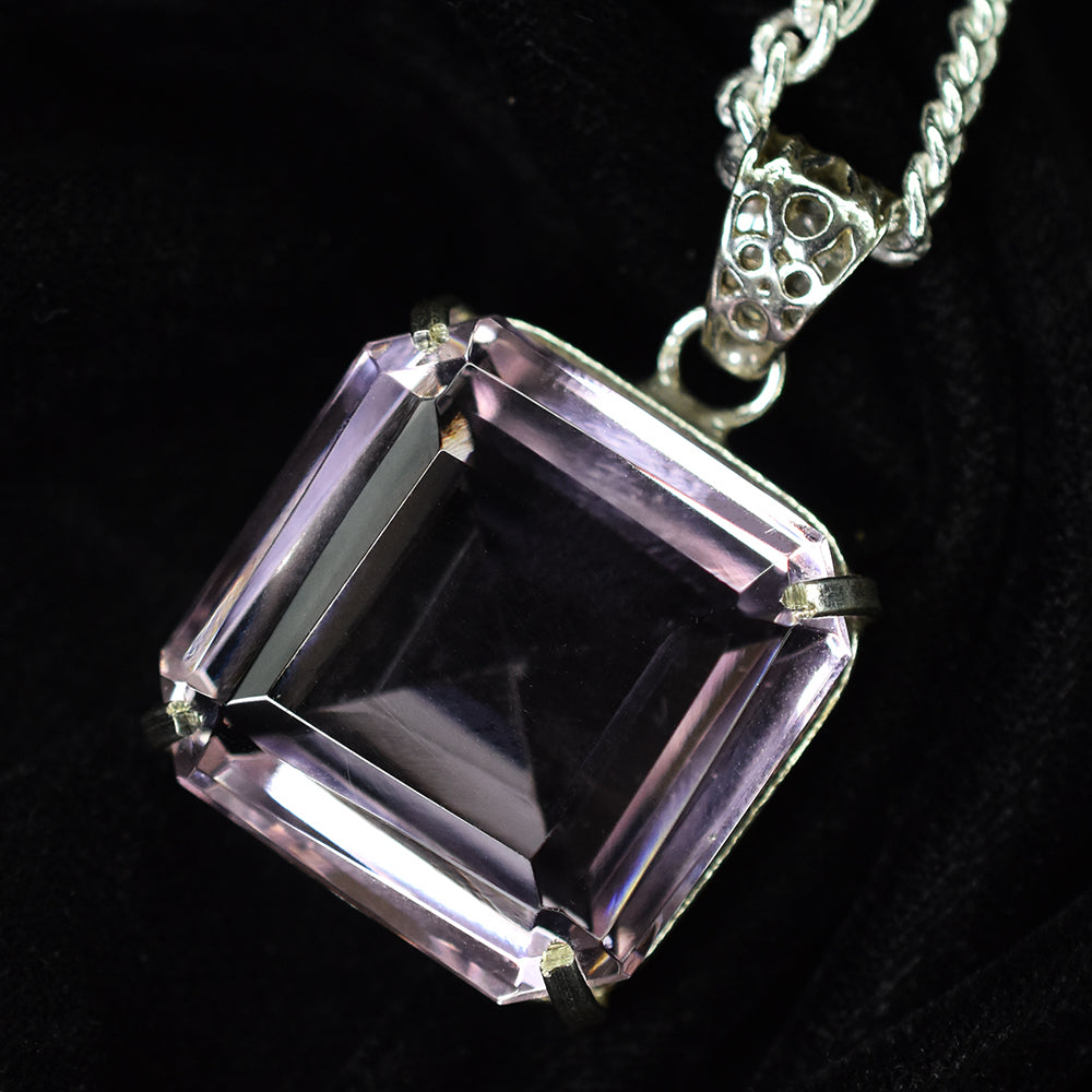 A+ Quality Certified Square 93.35 Ct Lab Created Pink Sapphire Pendant Gemstone