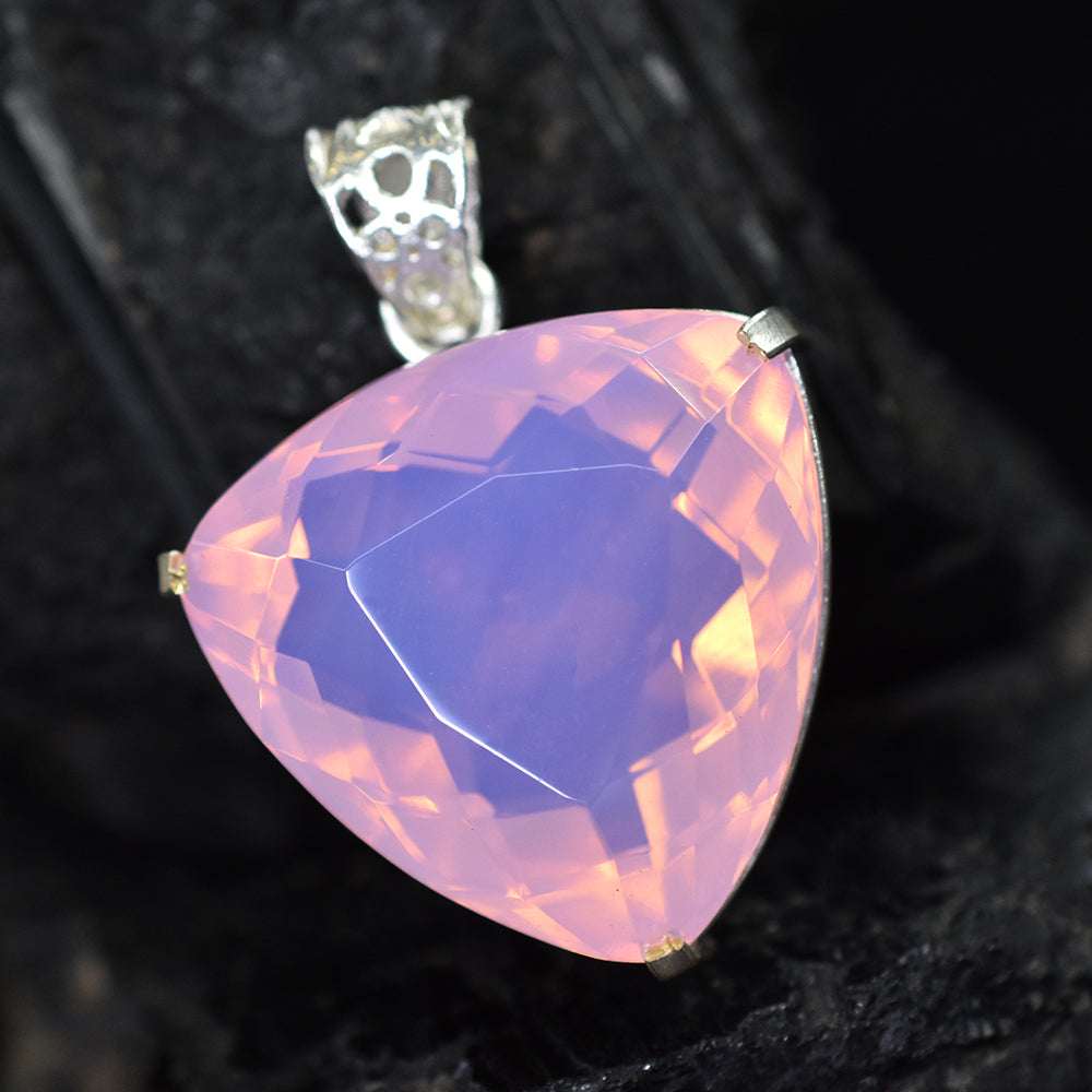 925 Sterling Silver 76.95 Ct CERTIFIED Opal Multicolor A Grade Gems Pendant