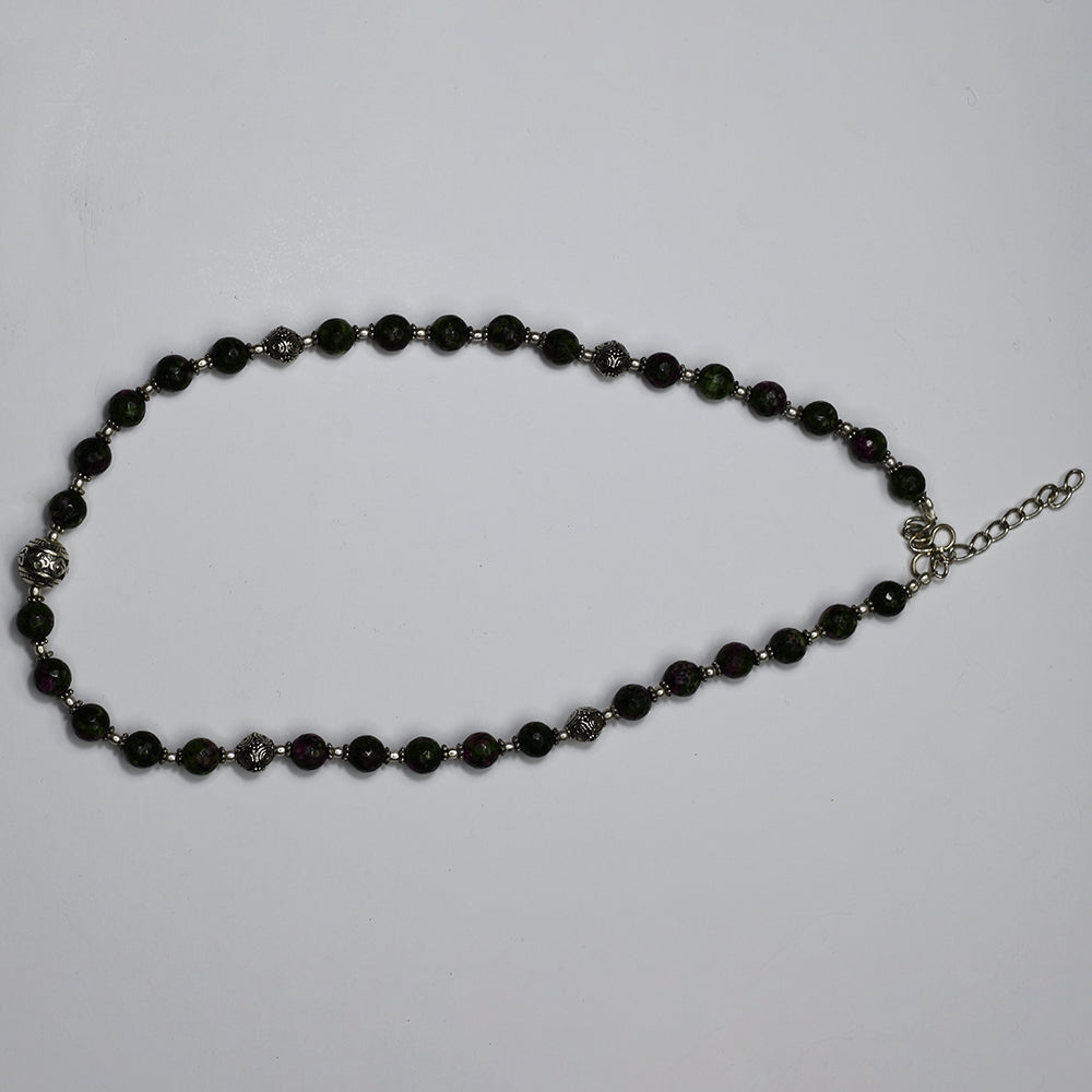 Natural Zoisite Ruby 208.2 Ct Verified 925 Stirling Silver Jewlery Neckless Gems