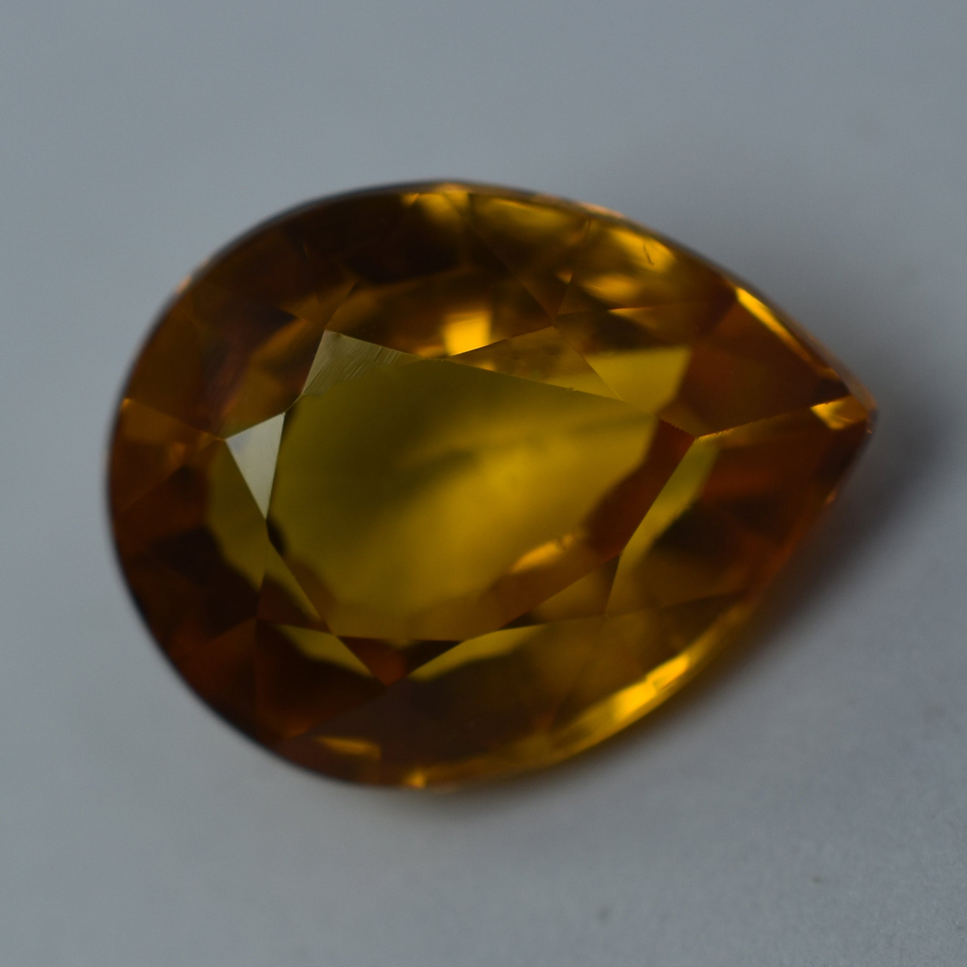 Natural Ceylon Sapphire Yellow 7 Ct CERTIFIED Pear Cut Loose Gemstone