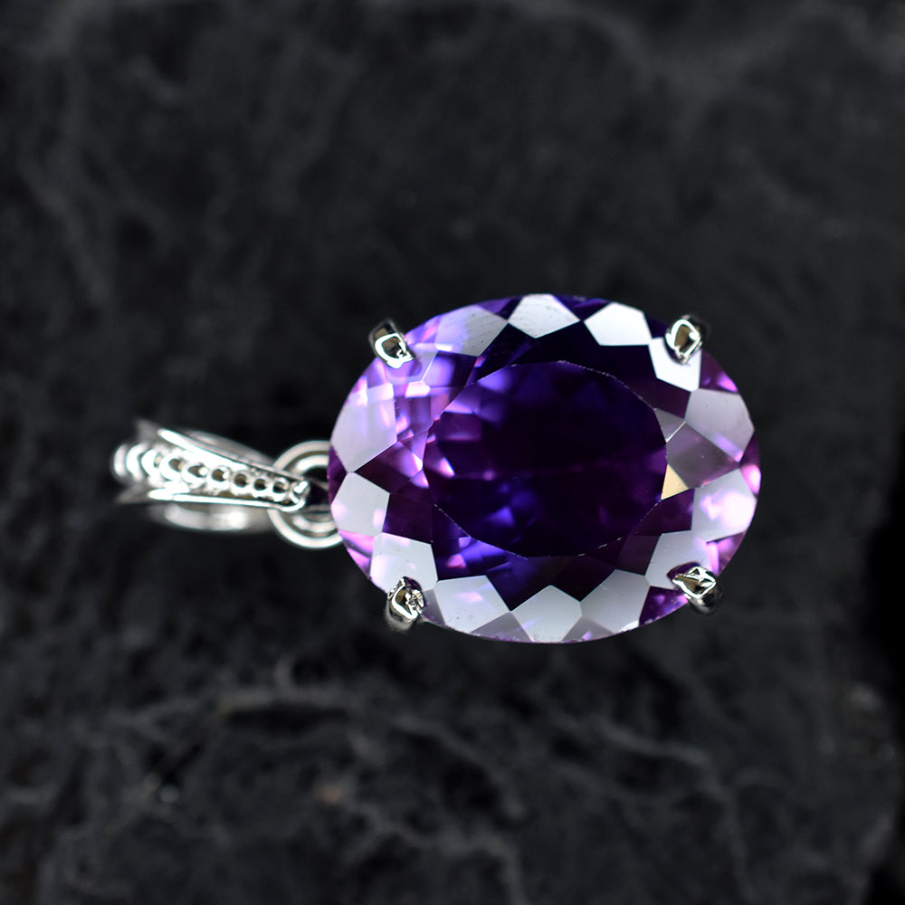 27.5 Ct Purple Tanzanite 925 Sterling Silver Natural Pendant Gemstone CERTIFIED