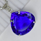CERTIFIED 113.3 Ct Blue Tanzanite 925 Sterling Silver Gems Pendant Free Delivery