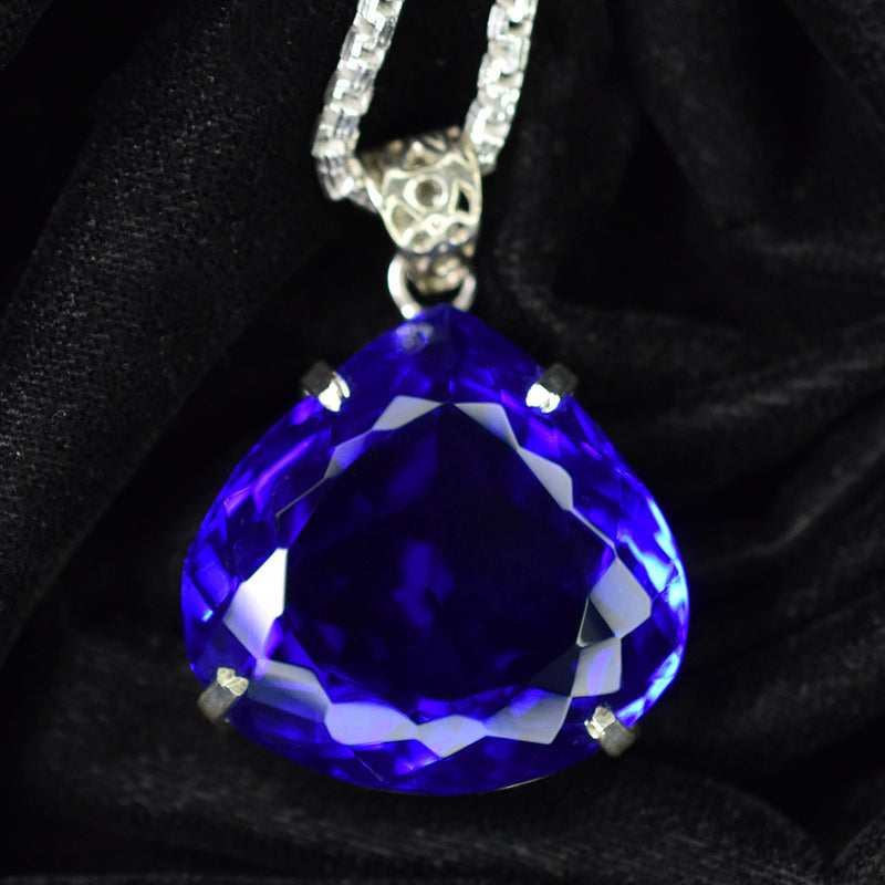 silver tanzanite pendant India