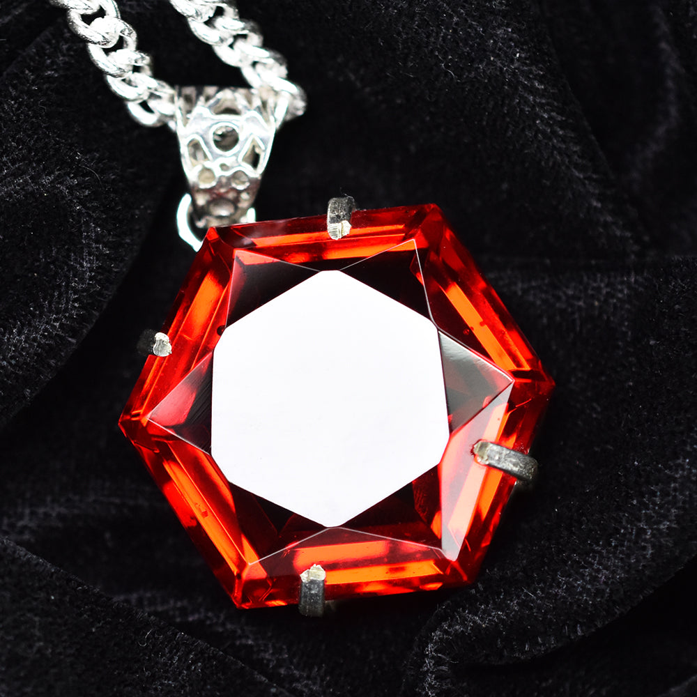 Lab Created 104.3 Ct CERTIFIED Ruby Pendant 925 Sterling Silver Fancy Gemstone
