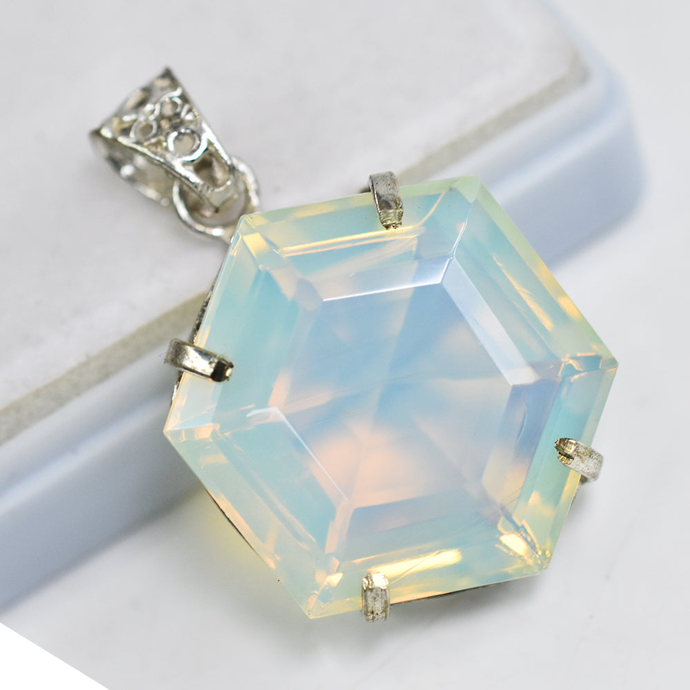 Multicolor 79.7 Ct CERTIFIED Opal Fancy 925 Sterling Silver Pendant Gift For Him