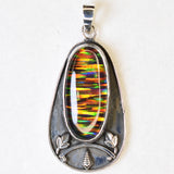 925 Sterling Silver 46 Ct Natural Beautiful Opal Gemstone Oval Pendant Certified