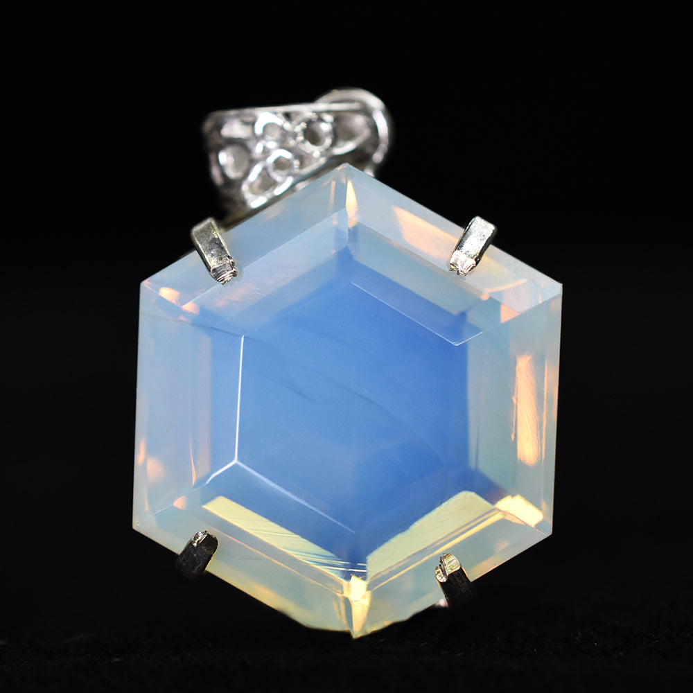 Multicolor 79.7 Ct CERTIFIED Opal Fancy 925 Sterling Silver Pendant Gift For Him