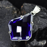 A+ Quality 87.5 Ct CERTIFIED Tanzanite 925 Sterling Silver Blue Fancy Pendant