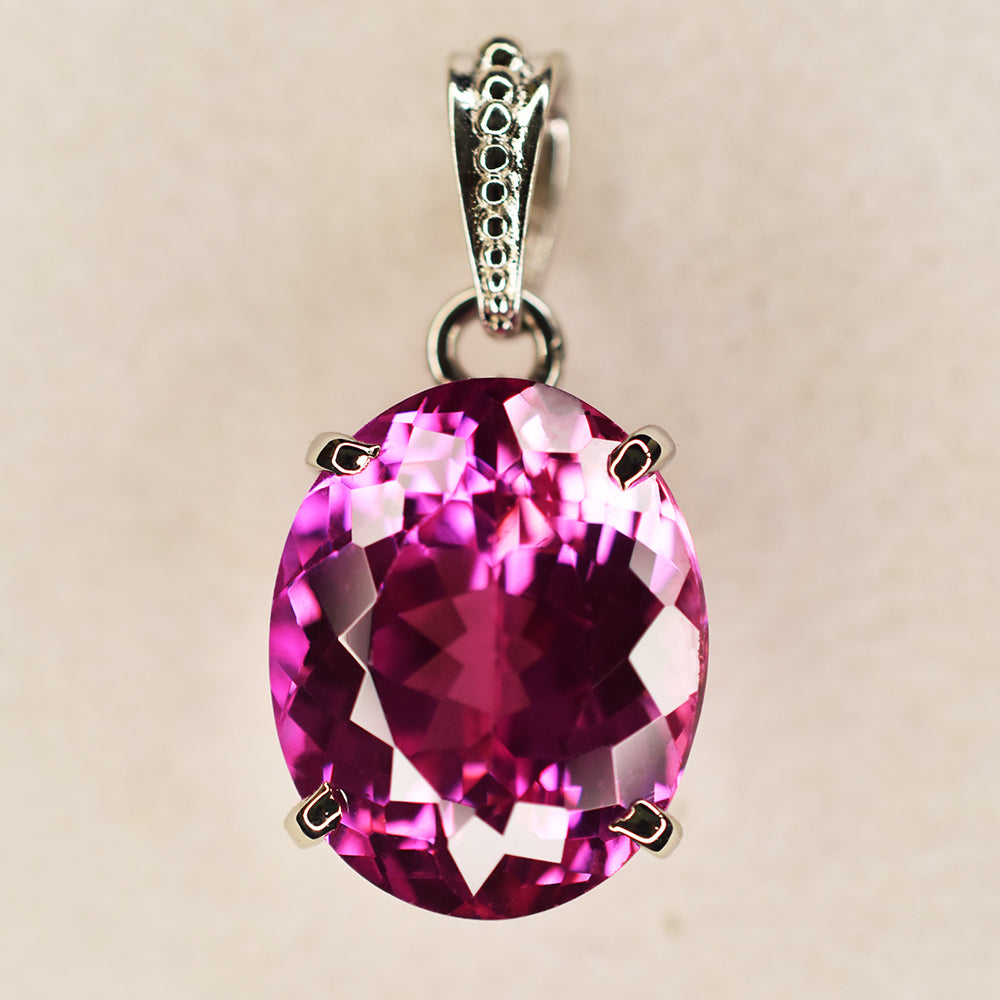 sterling silver sapphire pendant