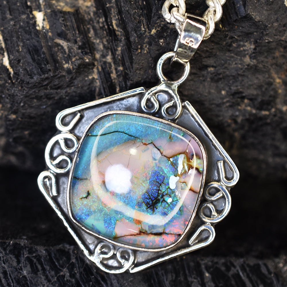 opal necklace pendant