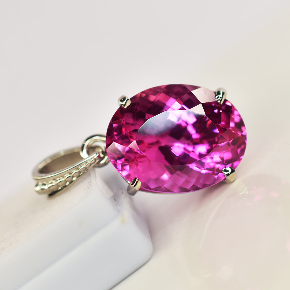 sterling silver ruby pendant