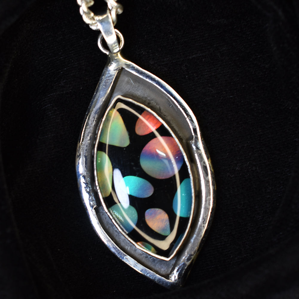 CERTIFIED 75.55 Ct Marquise Cut Opal Natural Sterling Silver Gems Pendant Gift