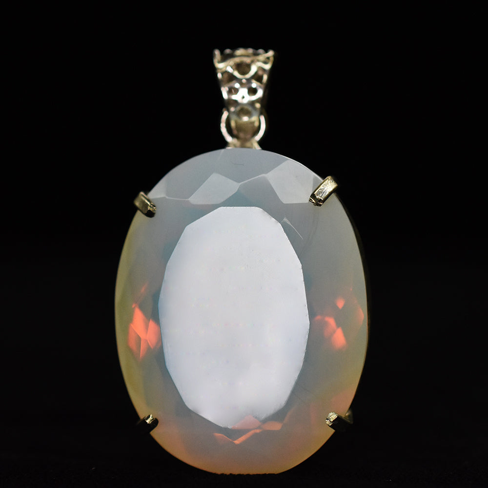 159.9 Ct Multicolor CERTIFIED Opal 925 Sterling Silver Oval Cut Pendant Gemstone