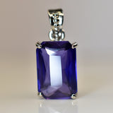 sterling silver tanzanite pendant