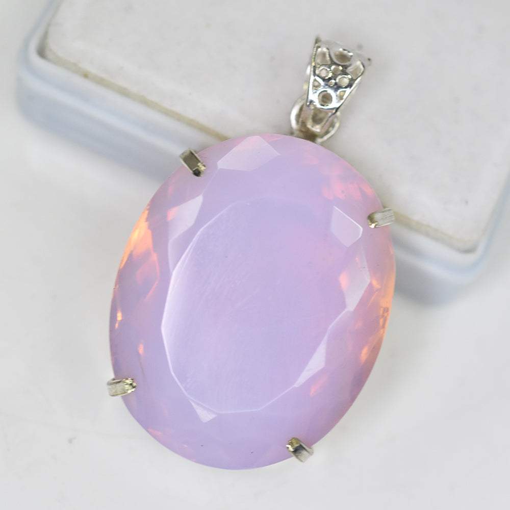 925 Sterling Silver CERTIFIED 147.45 Ct Australian Opal Oval Cut Pendant Gems