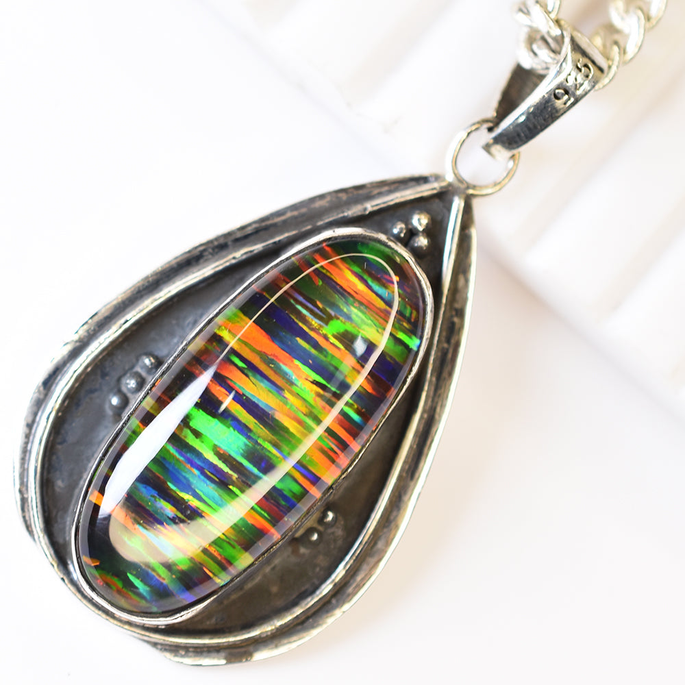 A+ Quality 41.15 Ct Natural CERTIFIED Opal Oval Cut Certified Gems Pendant