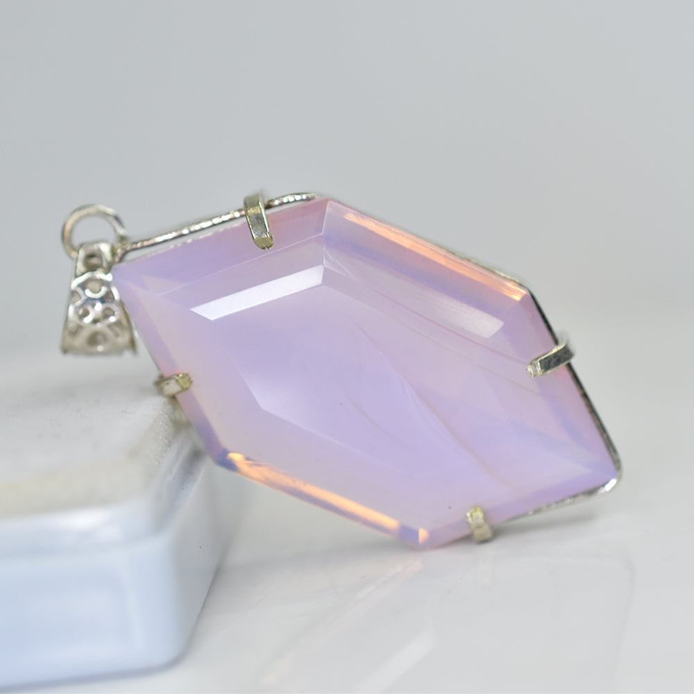 Fancy 107.35 Ct CERTIFIED Opal 925 Sterling Silver Multicolor Pendant For Him