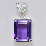 CERTIFIED 925 Sterling Silver Pendant 29 Ct Natural Purple Tourmaline Free Gift