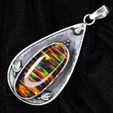 sterling silver opal pendant